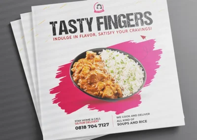 Tasty fingers flyer design